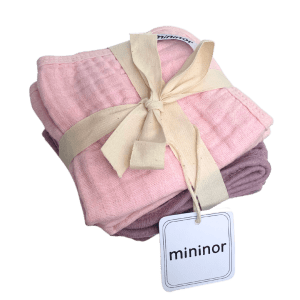 Wash cloth organic cotton "Rose/Heath flower" 6 pcs