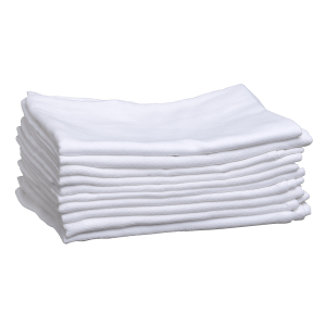 Muslin Cloth white 10-pack