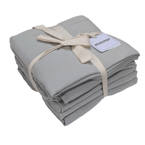Muslin Cloth Organic Glacier grey 6-pack